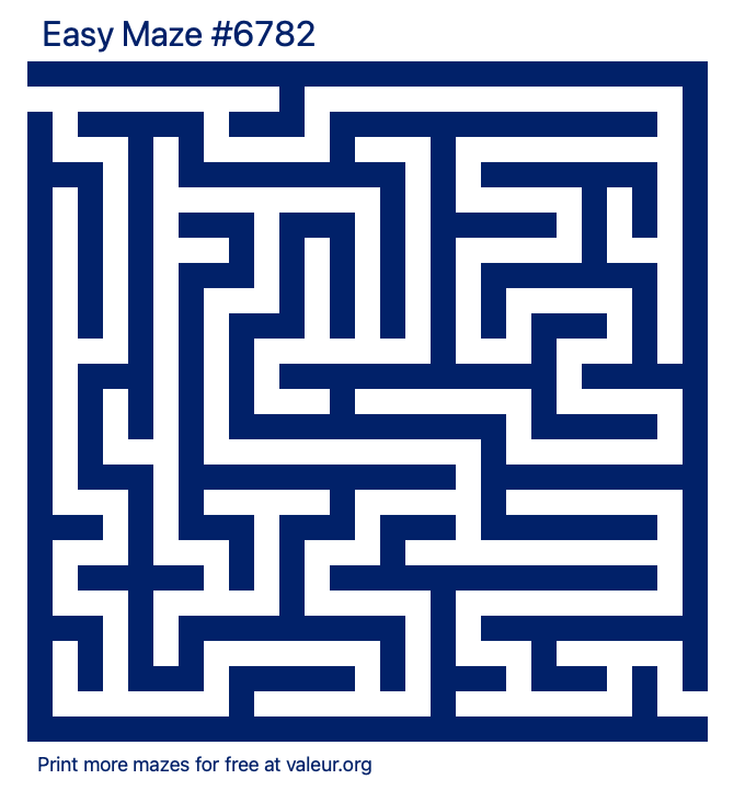 Free Printable Easy Maze number 6782