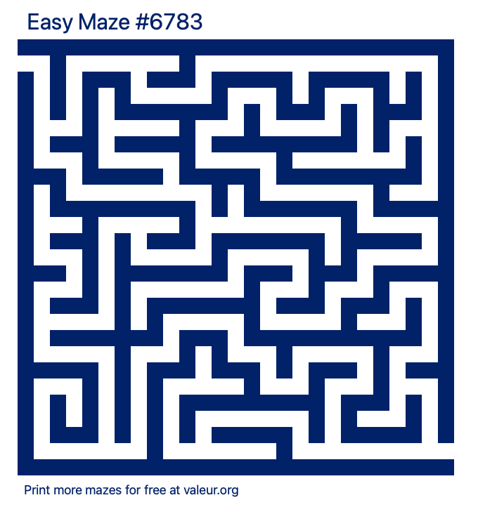 Free Printable Easy Maze number 6783