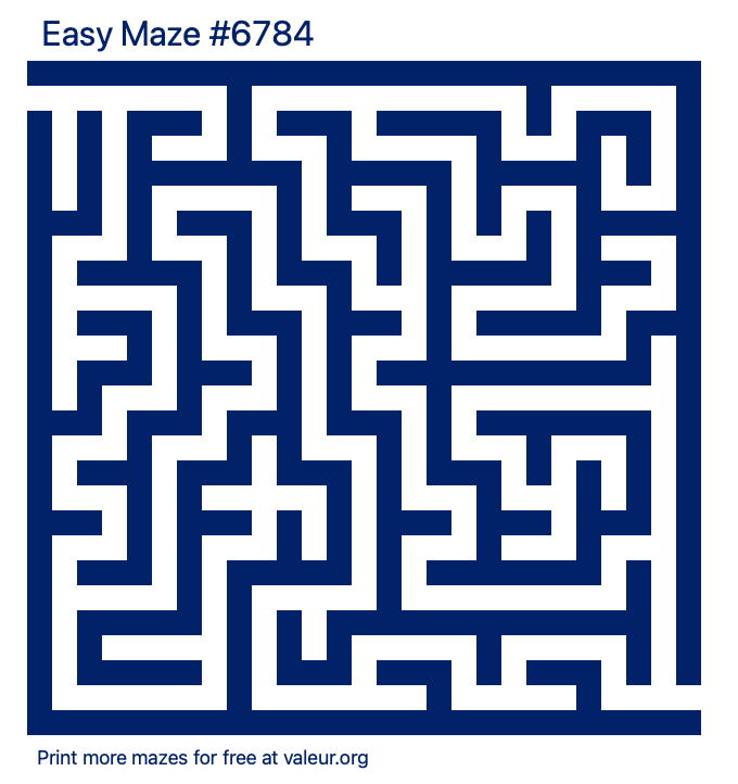 Free Printable Easy Maze number 6784