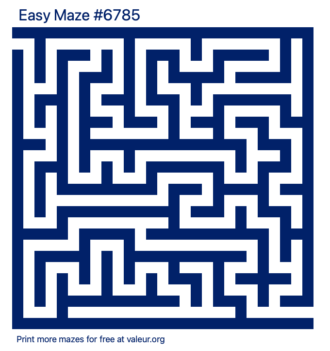 Free Printable Easy Maze number 6785