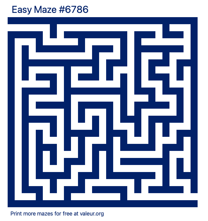 Free Printable Easy Maze number 6786