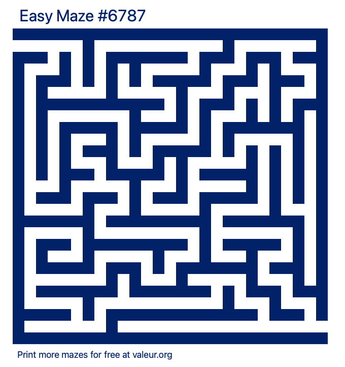 Free Printable Easy Maze number 6787