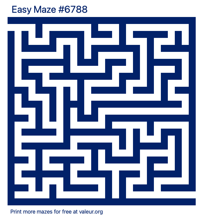 Free Printable Easy Maze number 6788