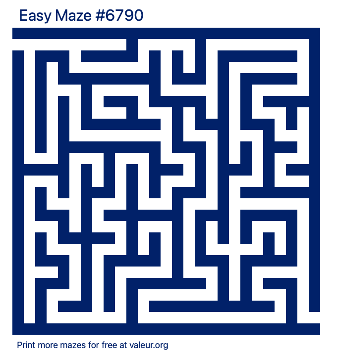 Free Printable Easy Maze number 6790