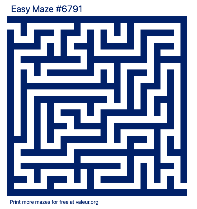 Free Printable Easy Maze number 6791