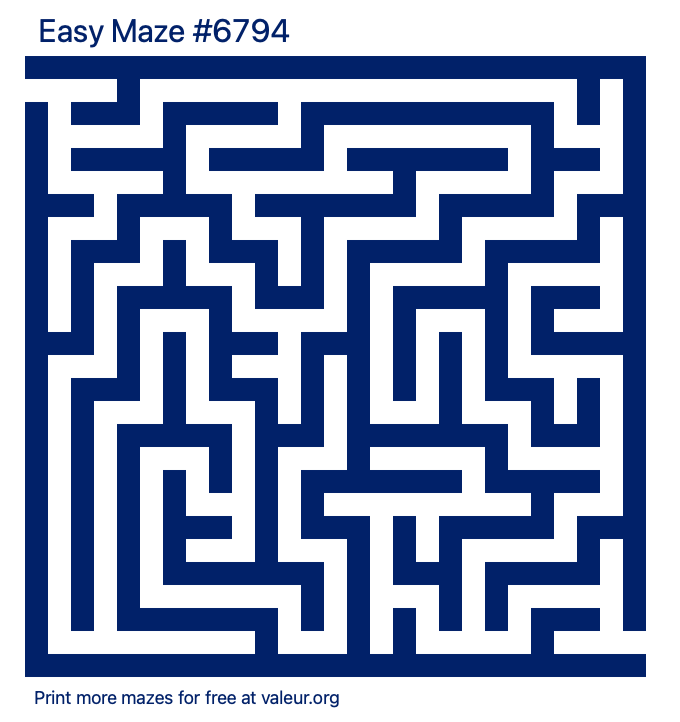 Free Printable Easy Maze number 6794