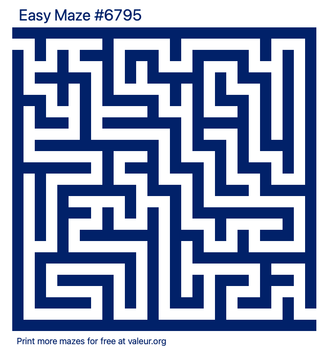 Free Printable Easy Maze number 6795