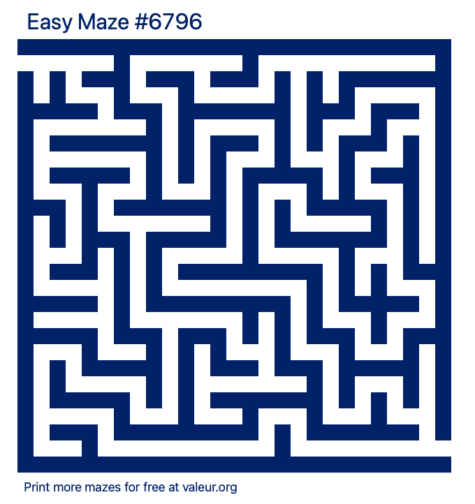 Free Printable Easy Maze number 6796