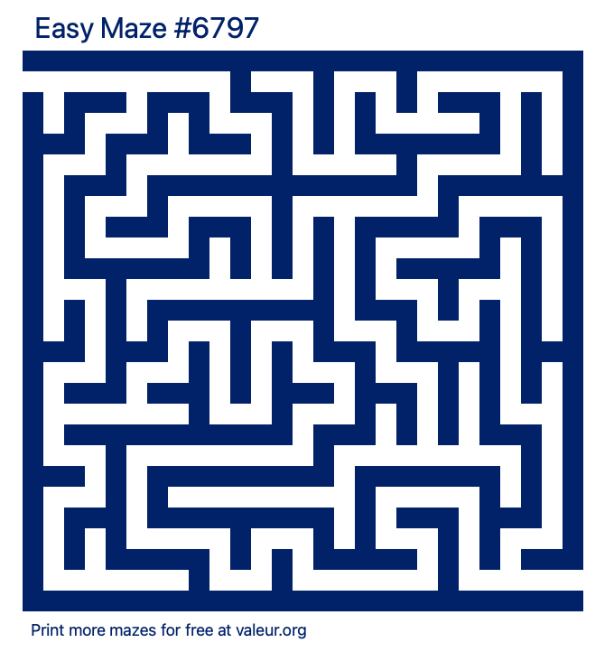 Free Printable Easy Maze number 6797