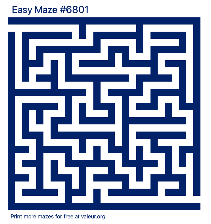 Free Printable Easy Maze number 6801