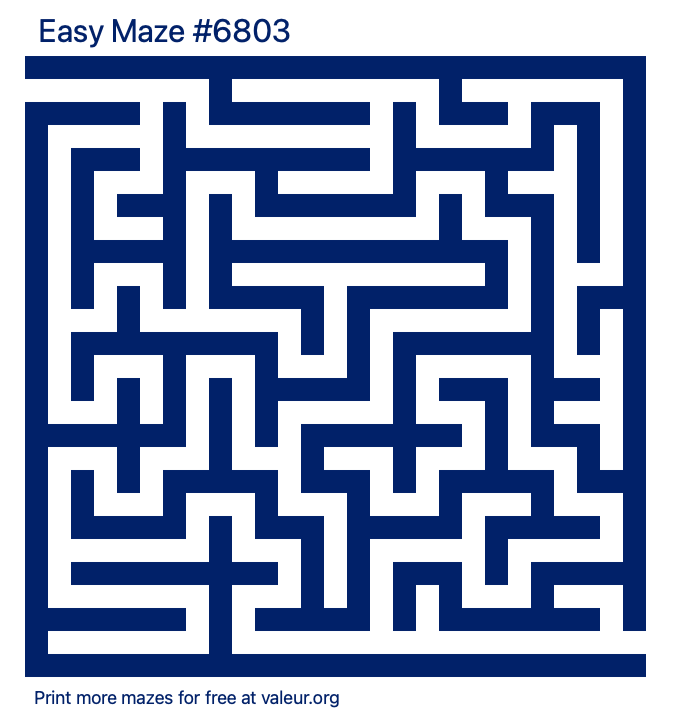 Free Printable Easy Maze number 6803