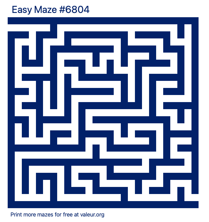 Free Printable Easy Maze number 6804