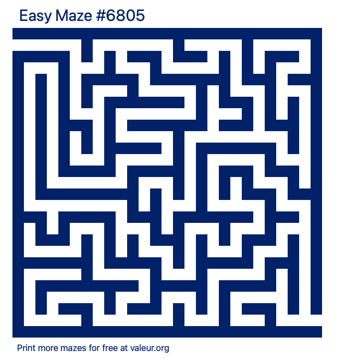 Free Printable Easy Maze number 6805