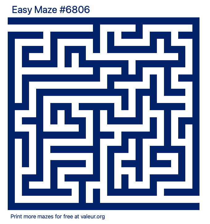 Free Printable Easy Maze number 6806