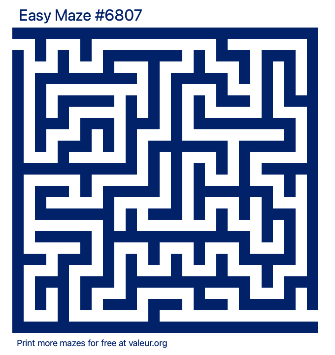 Free Printable Easy Maze number 6807