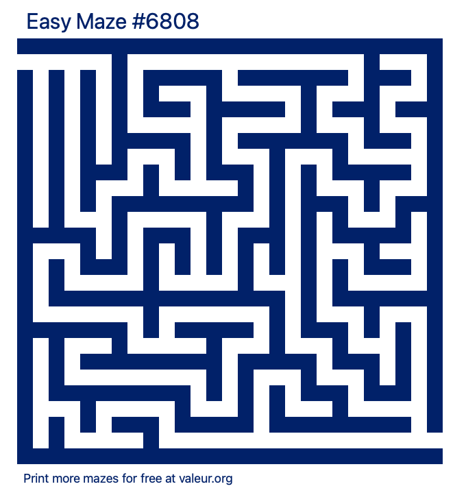 Free Printable Easy Maze number 6808