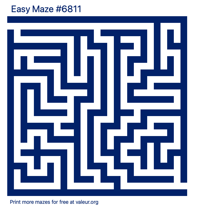 Free Printable Easy Maze number 6811