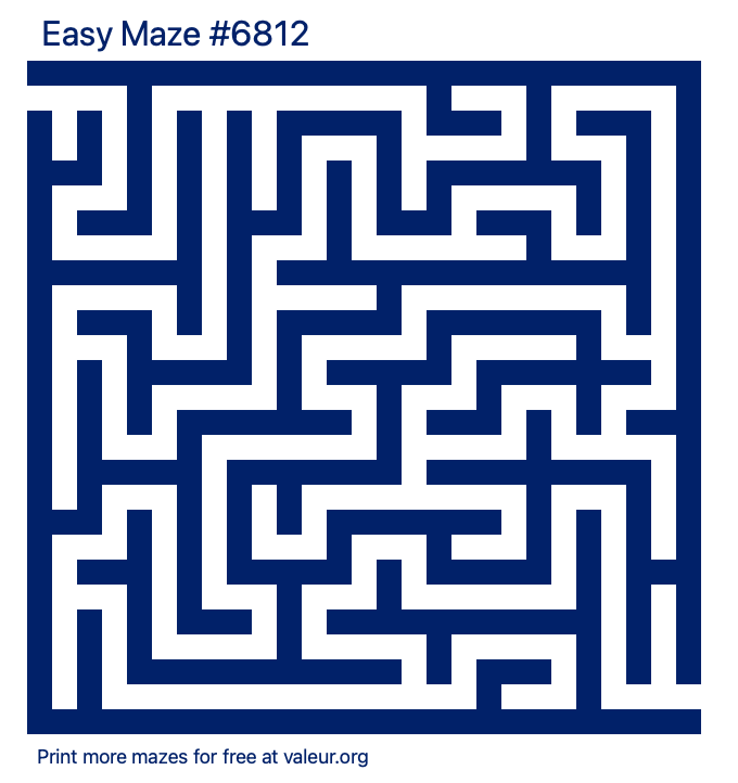 Free Printable Easy Maze number 6812