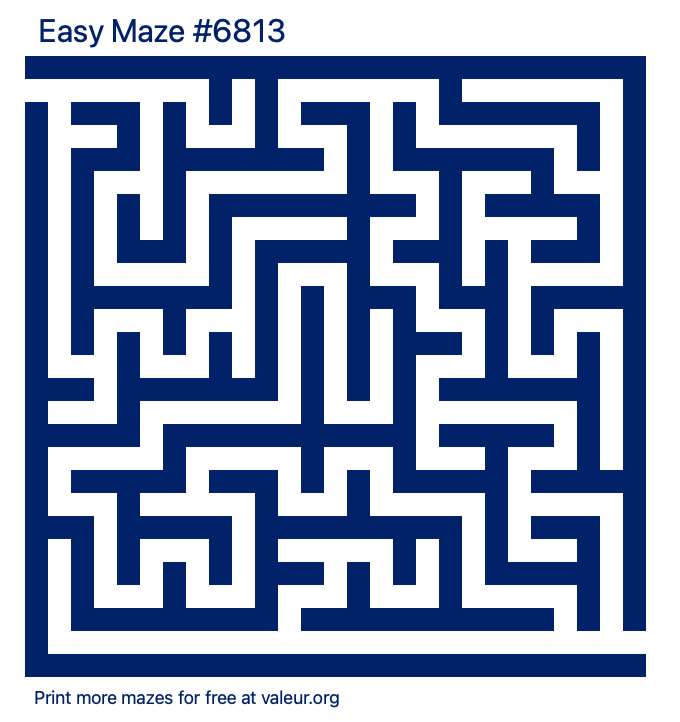 Free Printable Easy Maze number 6813