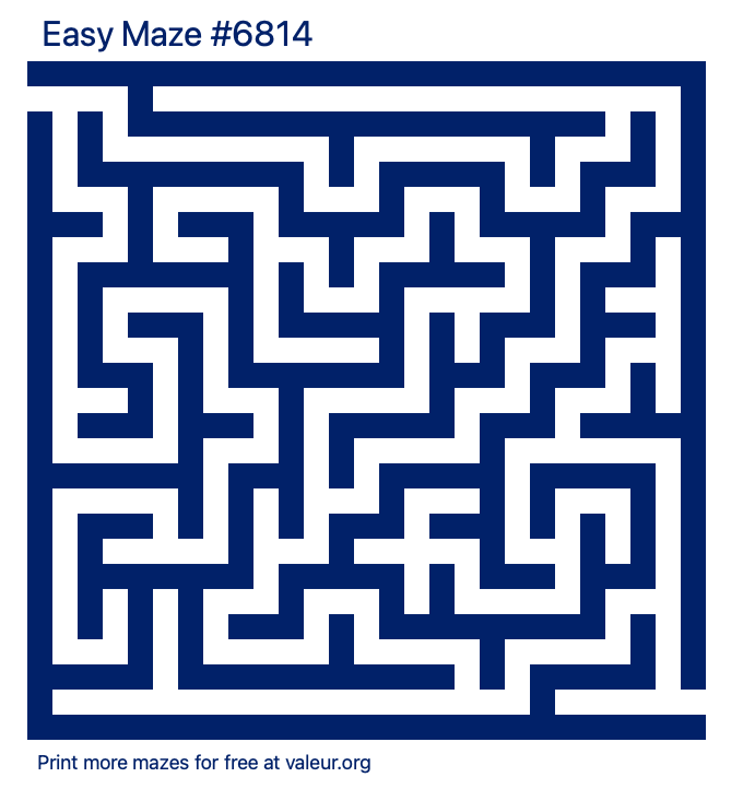 Free Printable Easy Maze number 6814