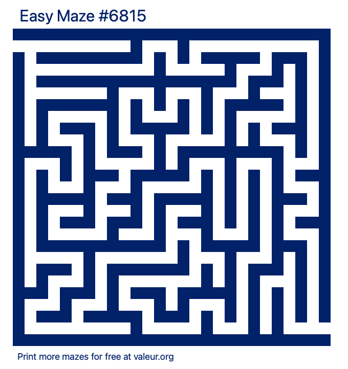 Free Printable Easy Maze number 6815