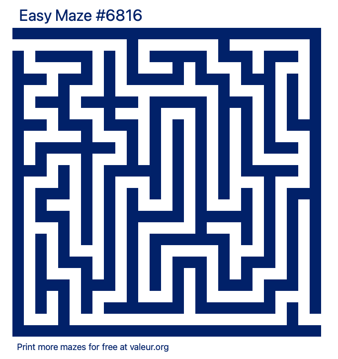 Free Printable Easy Maze number 6816