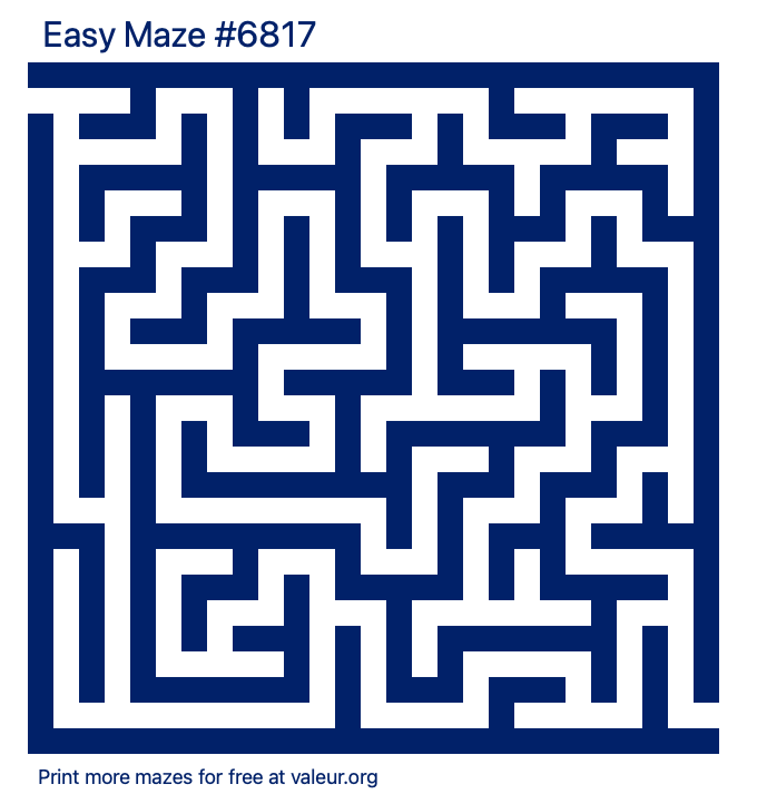 Free Printable Easy Maze number 6817