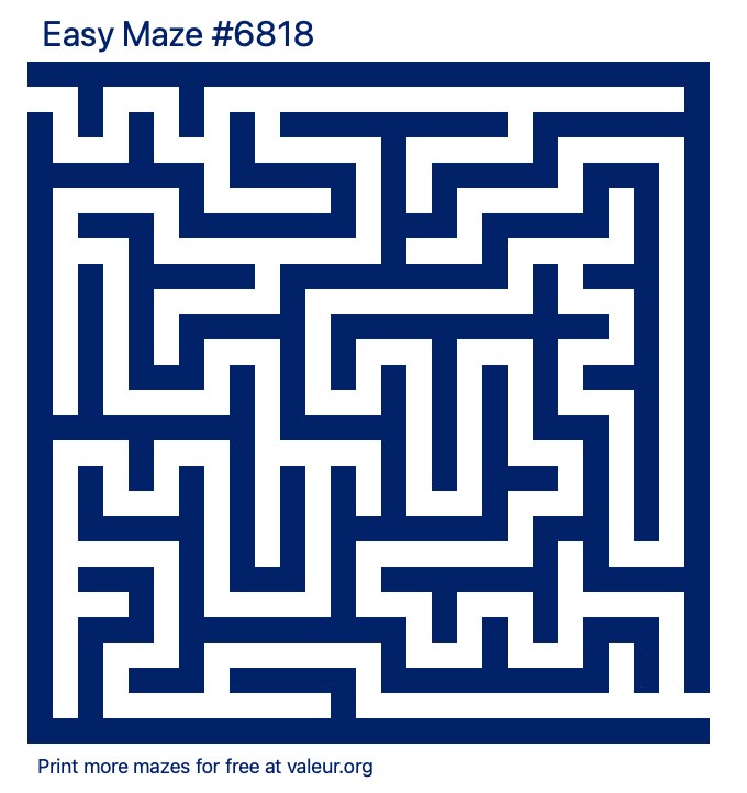 Free Printable Easy Maze number 6818