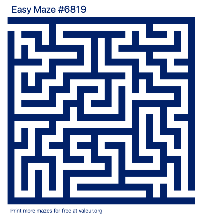 Free Printable Easy Maze number 6819