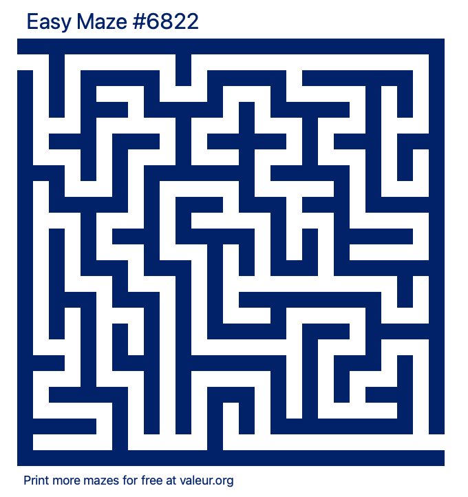 Free Printable Easy Maze number 6822