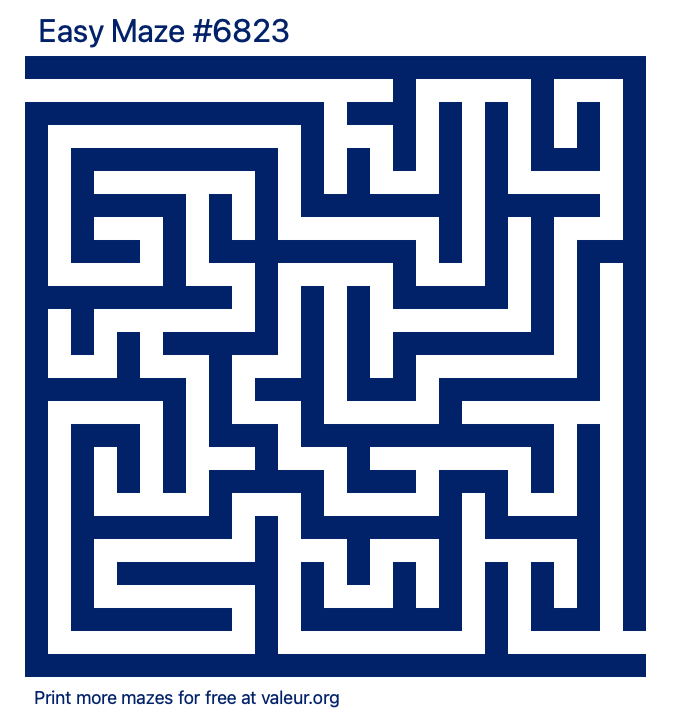 Free Printable Easy Maze number 6823