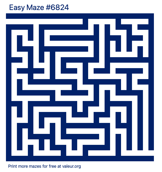 Free Printable Easy Maze number 6824