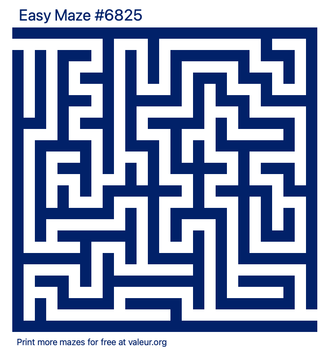 Free Printable Easy Maze number 6825