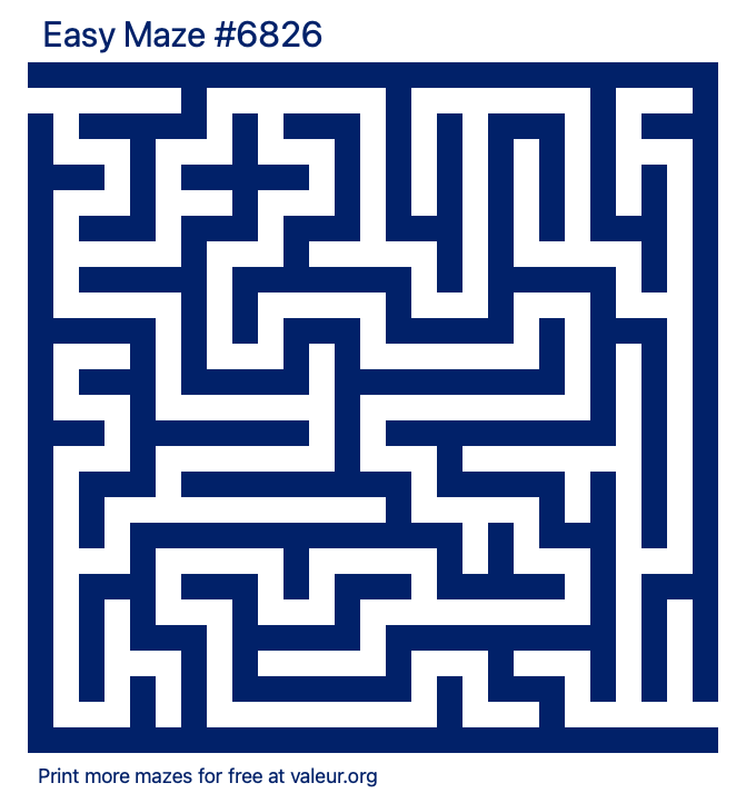 Free Printable Easy Maze number 6826