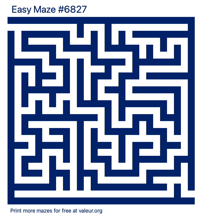 Free Printable Easy Maze number 6827