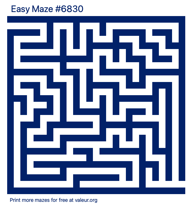 Free Printable Easy Maze number 6830