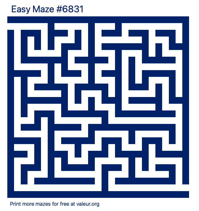 Free Printable Easy Maze number 6831