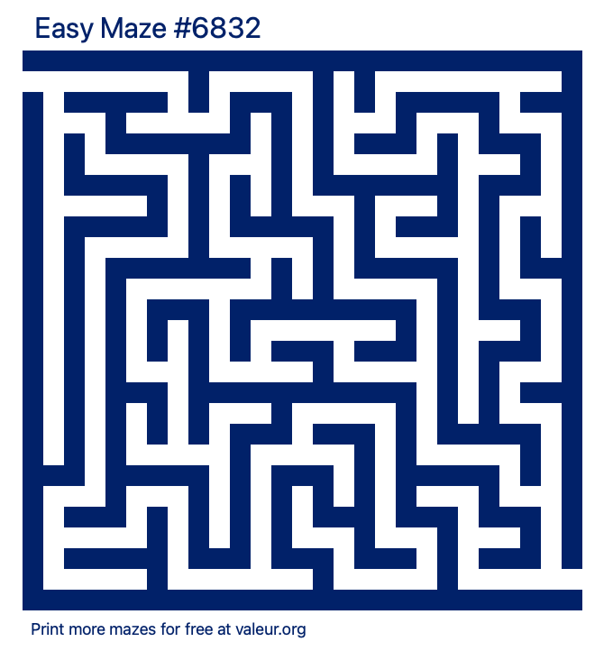 Free Printable Easy Maze number 6832