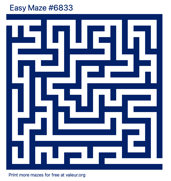 Free Printable Easy Maze number 6833