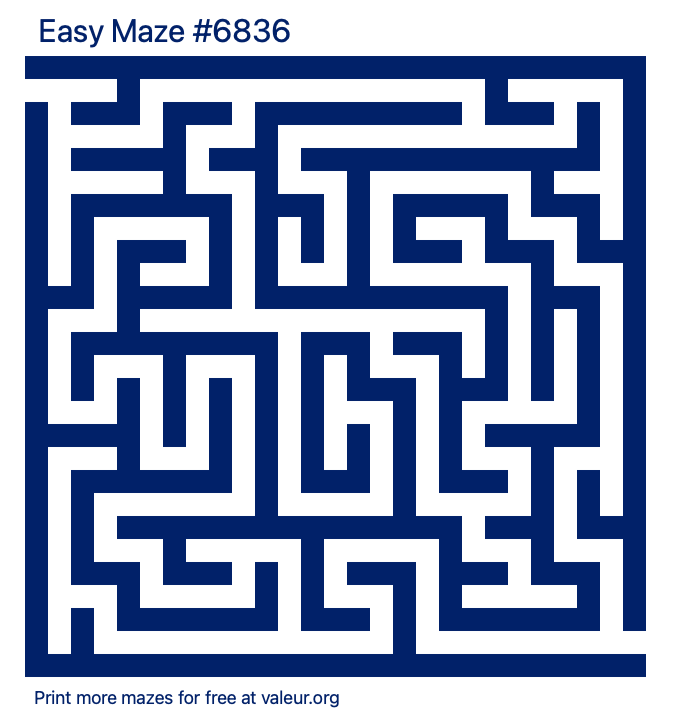 Free Printable Easy Maze number 6836