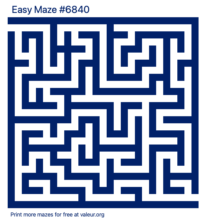 Free Printable Easy Maze number 6840