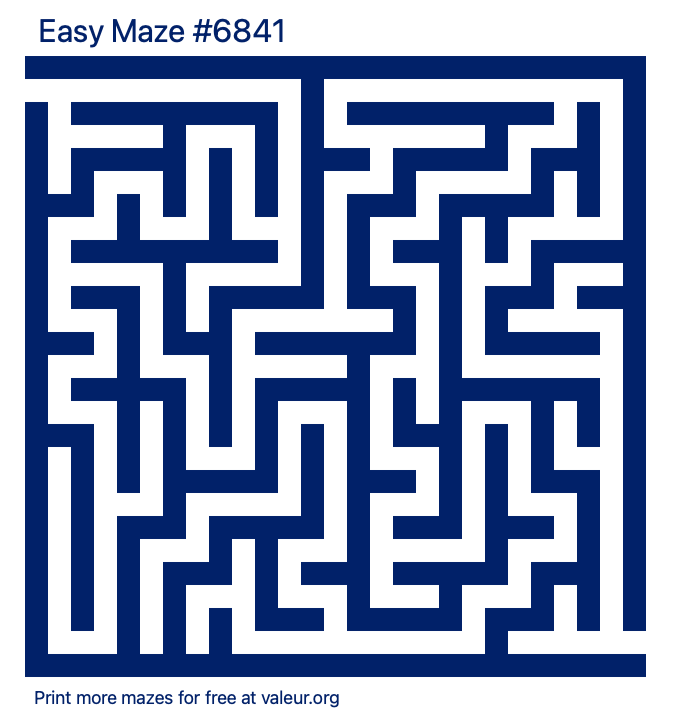 Free Printable Easy Maze number 6841