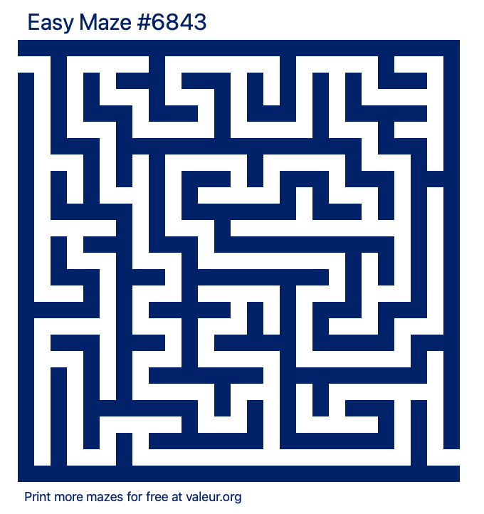 Free Printable Easy Maze number 6843