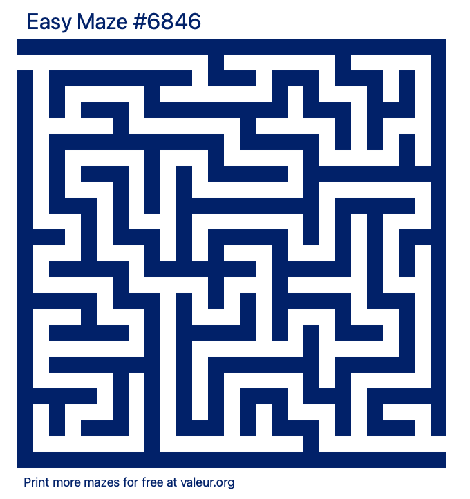 Free Printable Easy Maze number 6846