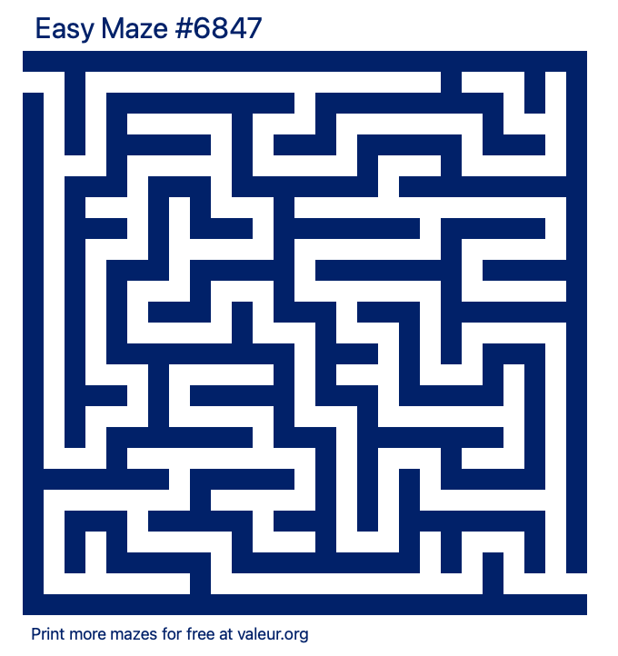 Free Printable Easy Maze number 6847