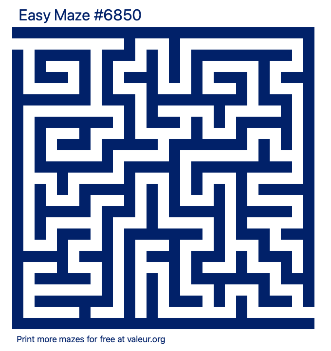 Free Printable Easy Maze number 6850