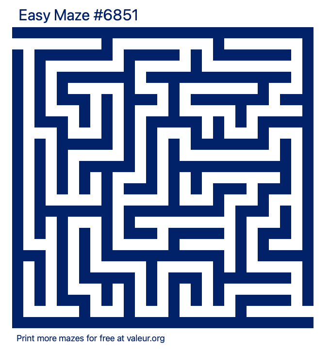 Free Printable Easy Maze number 6851