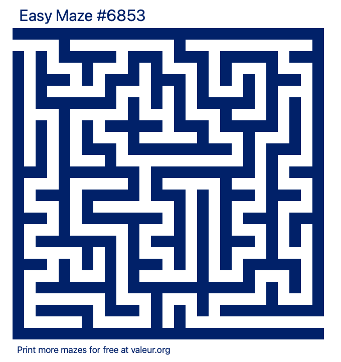 Free Printable Easy Maze number 6853