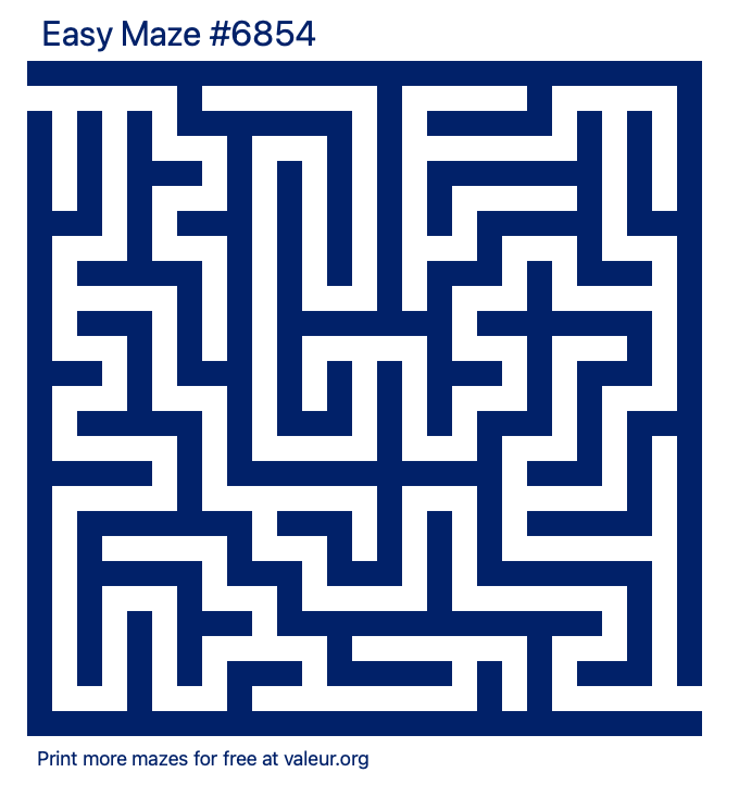 Free Printable Easy Maze number 6854