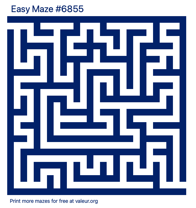 Free Printable Easy Maze number 6855